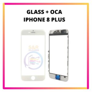GLASS + OCA + MARCO IPHONE 8 PLUS BLANCO