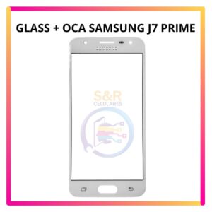 GLASS + OCA SAMSUNG J7 PRIME BLANCO